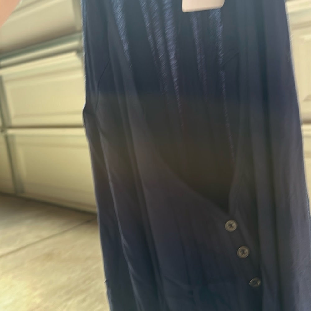 Plus size Evan’s Savannah Sharkbite Hem Top 30/32 NWT navy blue